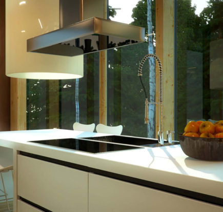 Top cucina in solid surface